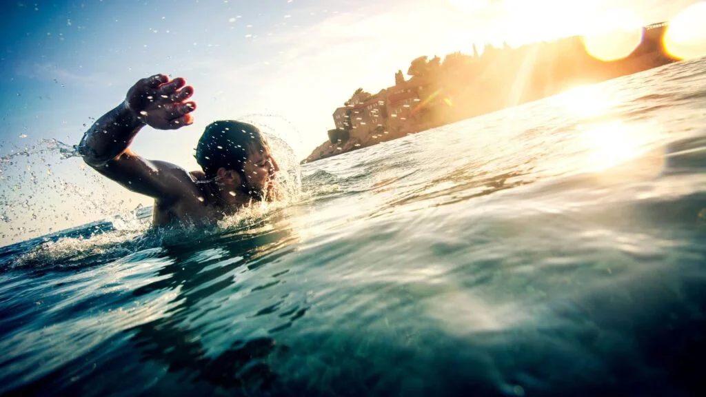 Swimming in Hanumantia Tapu