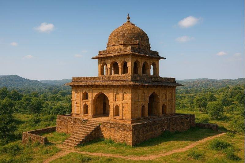 View Of Baz Bahadur Palace